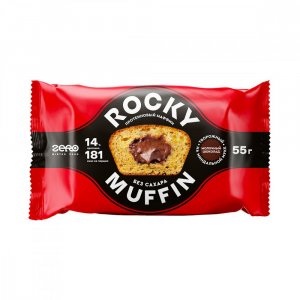 Маффин без сахара «Творожный» с начинкой «Молочный шоколад» Rocky Muffin. Срок годности до 30.10.2026 г.